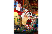 Great Dane Dog Xmas Holiday Art, an Animal Illustration by Art Paradise Studios (Thumbnail 1 of 3)