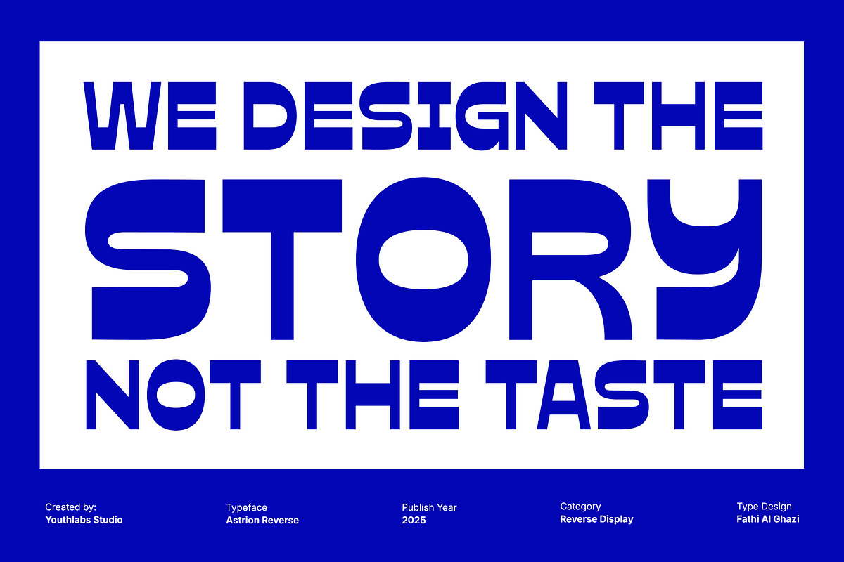 Astrion Reverse – Bold Display Font, a Sans Serif Font by Youthlabs Studio (Photo 4 of 12)
