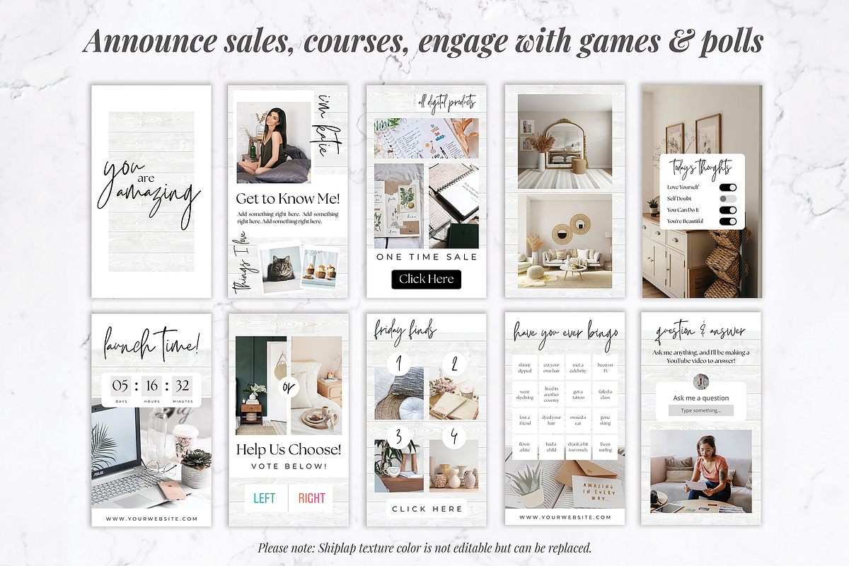 Instagram Stories for Canva | Rustic, a Social Media Template by Thirty ...