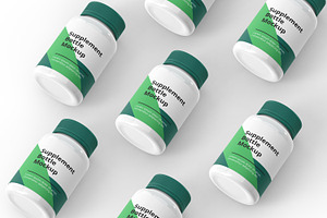 Supplement Bottle Packaging Mockup