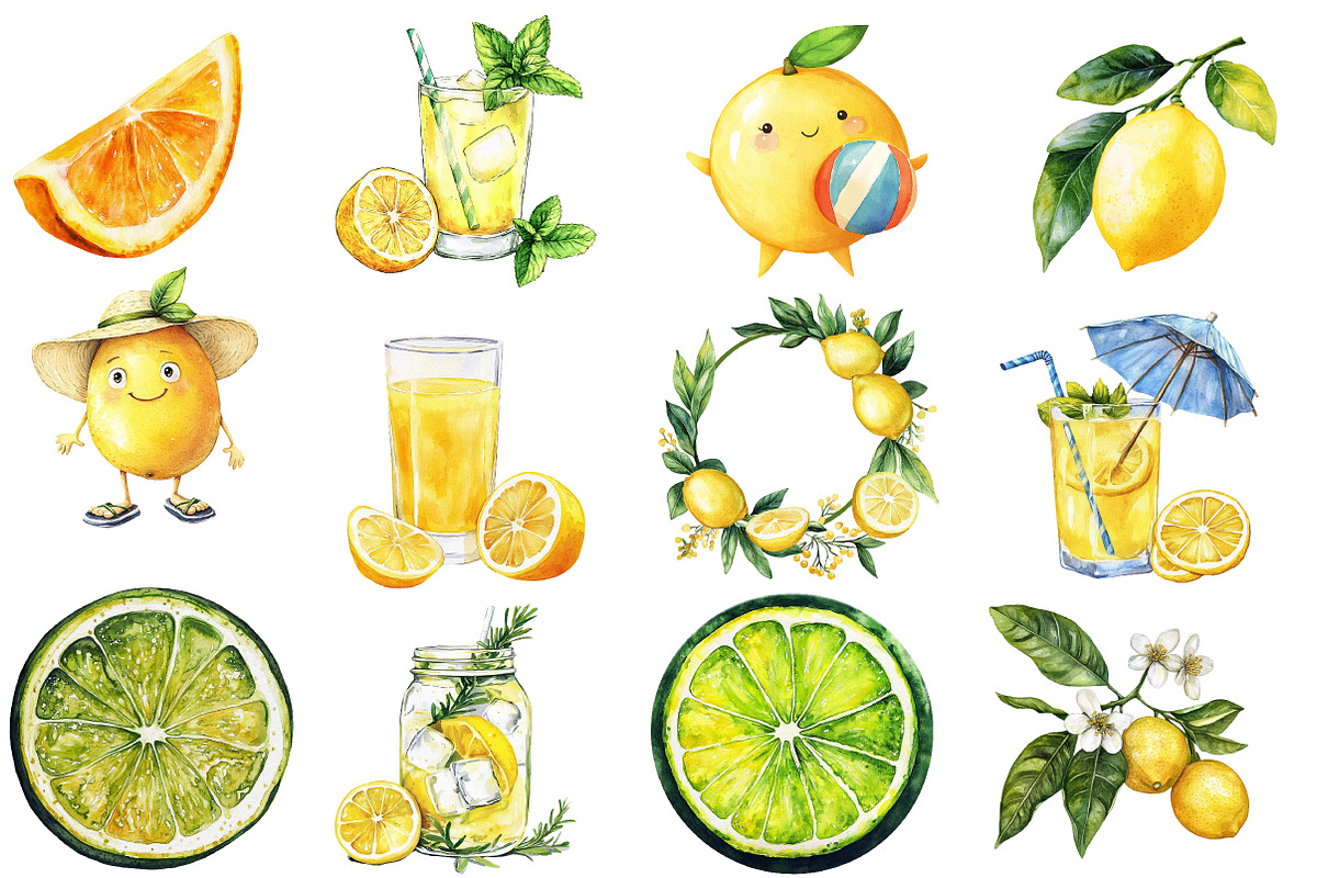 Summer Lemon Clipart, an Illustration by Designworld (Photo 2 of 5)