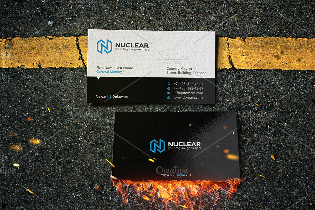 nuclear business card, a Business Card Template by Indigo Graphic Shop (Photo 3 of 4)