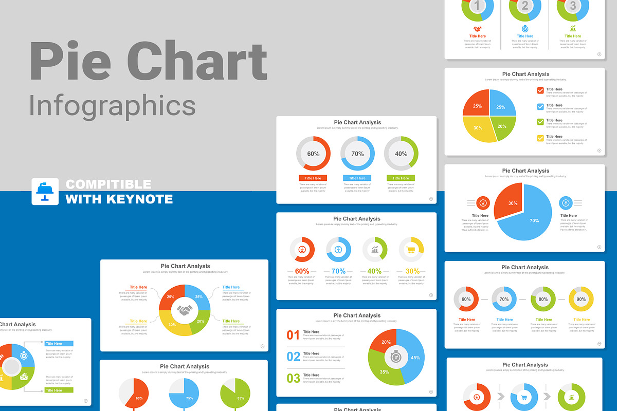 Pie Chart infographic Keynote, a Templates & Theme by Mighty-Slide (Photo 1 of 8)