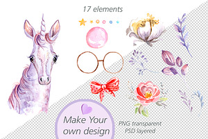 Bubble Gum Unicorn Sublimation