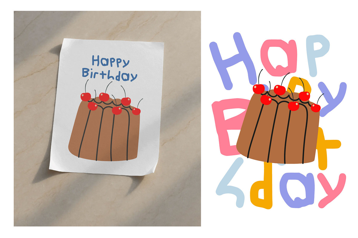 It's your Birthday bundle, a Food Illustration by Luamor (Photo 3 of 13)