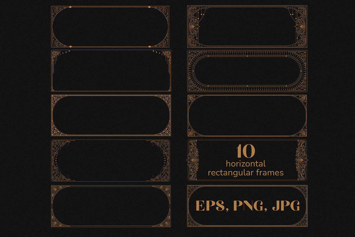 Vector vintage frames, a Background Graphic by Nadia Murash (Photo 3 of 6)