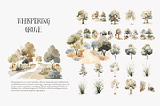Neutral watercolor tree clipart set, a Decorative Illustration by Patishop Art (Thumbnail 4 of 8)