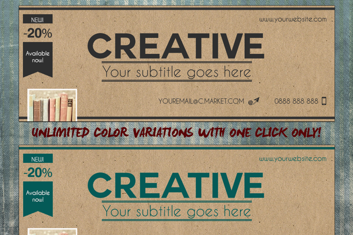 Multipurpose Retro Facebook Cover 01, a Websites & App Template by Tzochko (Photo 2 of 4)