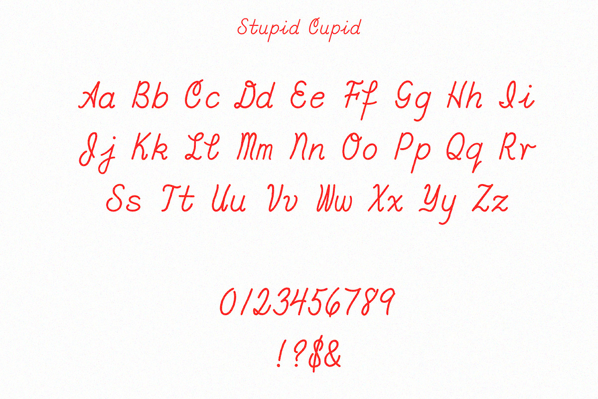 Cupid Font (+ bonus monospace font), a Font by Off The Rack © (Photo 5 of 8)