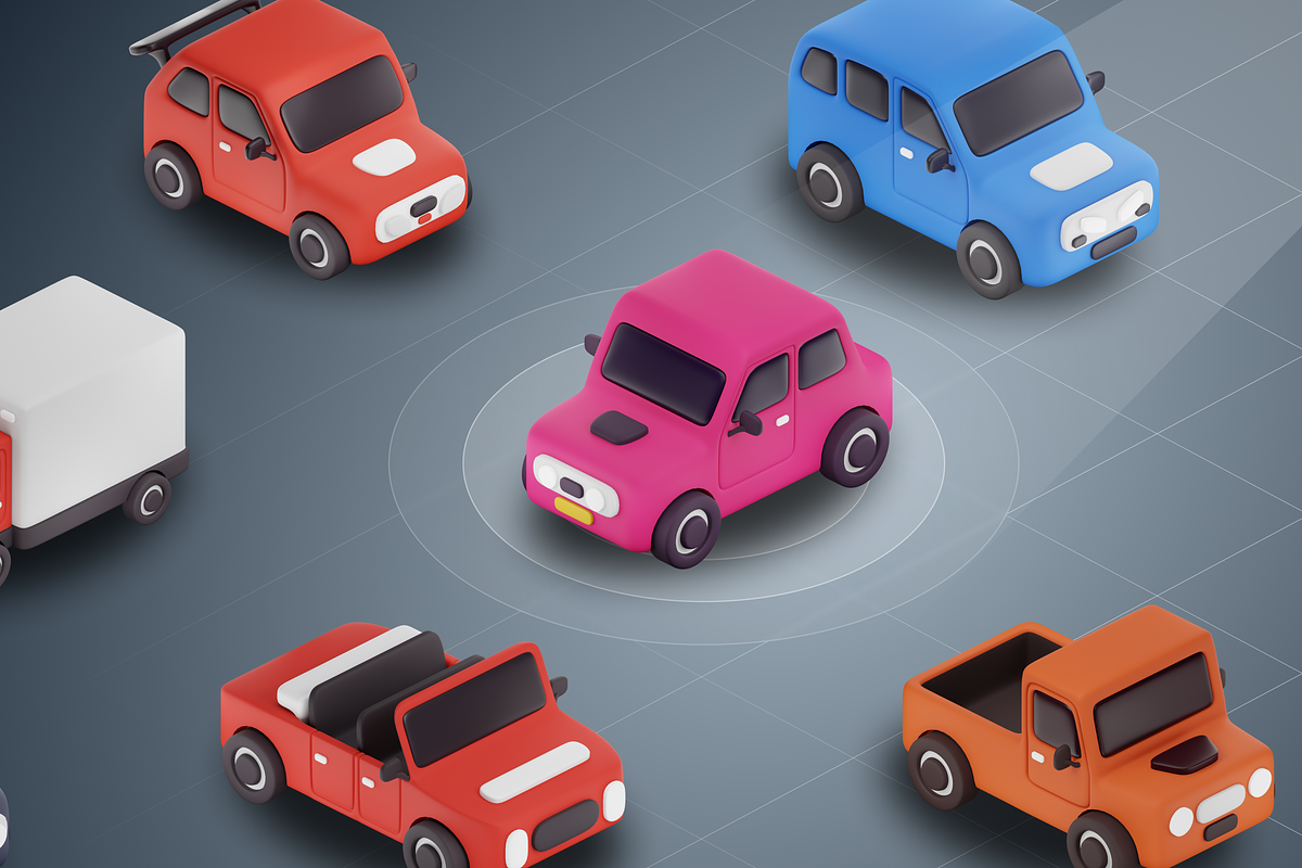 Carly - 3D Car Icon Set, a Cars & Vehicle 3D Model by Illustraly Design (Photo 8 of 8)