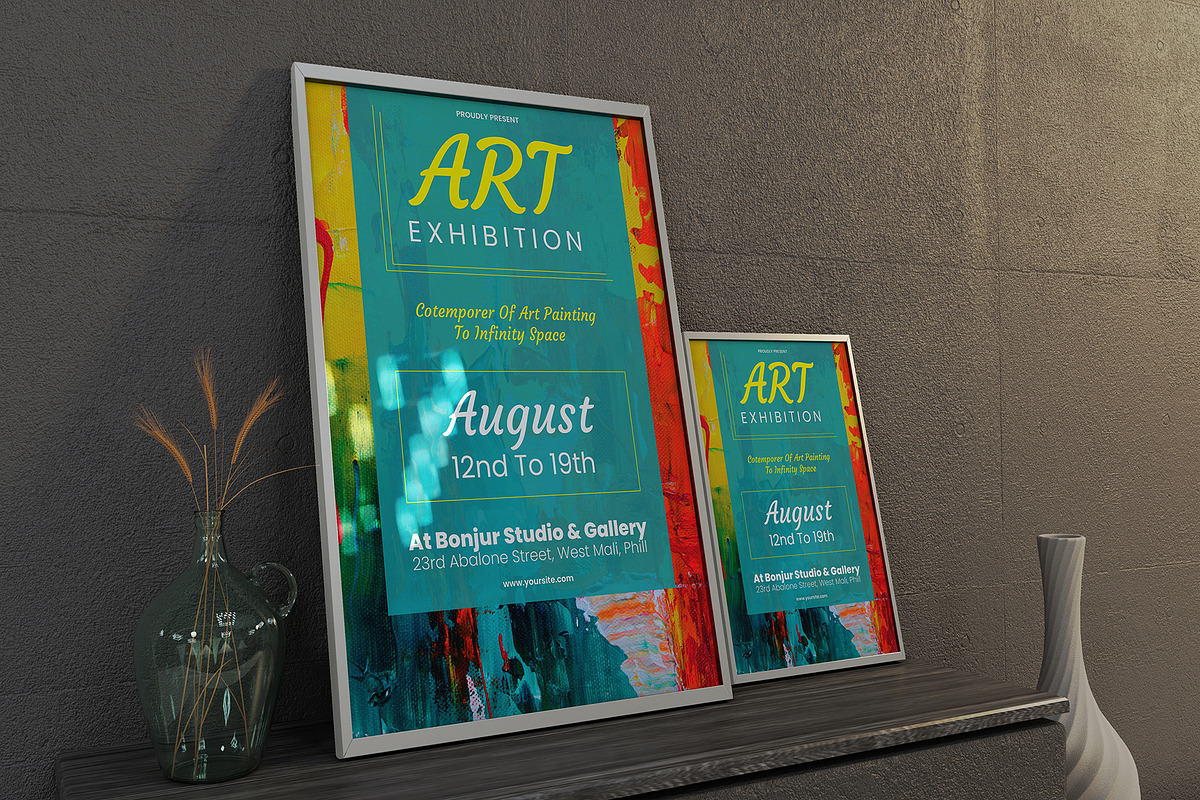 Art Exhibition Flyer, a Flyer Template by LIOKIVA Studio (Photo 2 of 2)