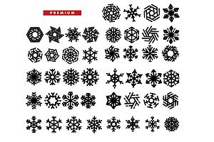 50 Snowflakes Photoshop Brush