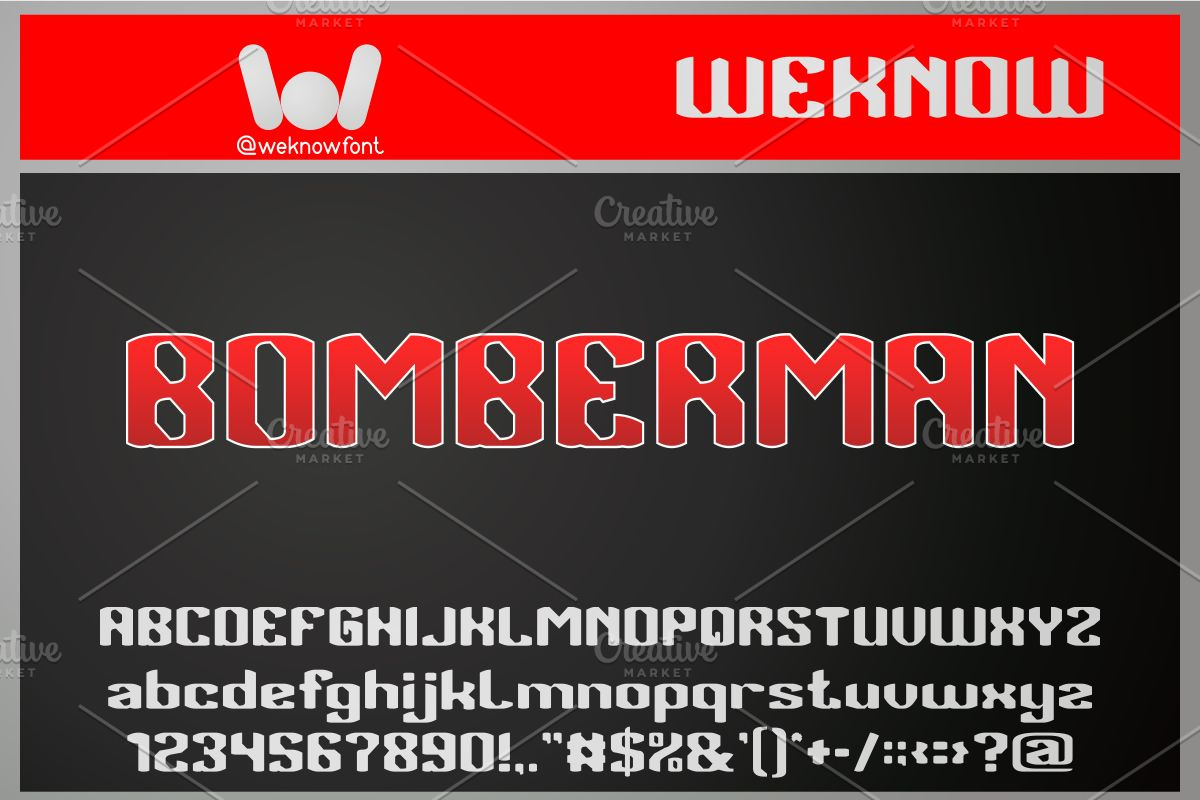 Bomberman font, a Font by weknow (Photo 1 of 9)