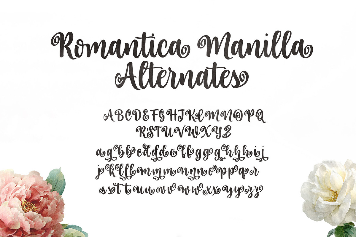 Romantica Manilla – A Handcrafted Sc, a Script Font by Four Lines Std. (Photo 9 of 11)
