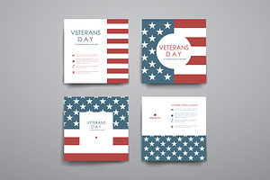 Veterans Day. Card Templates