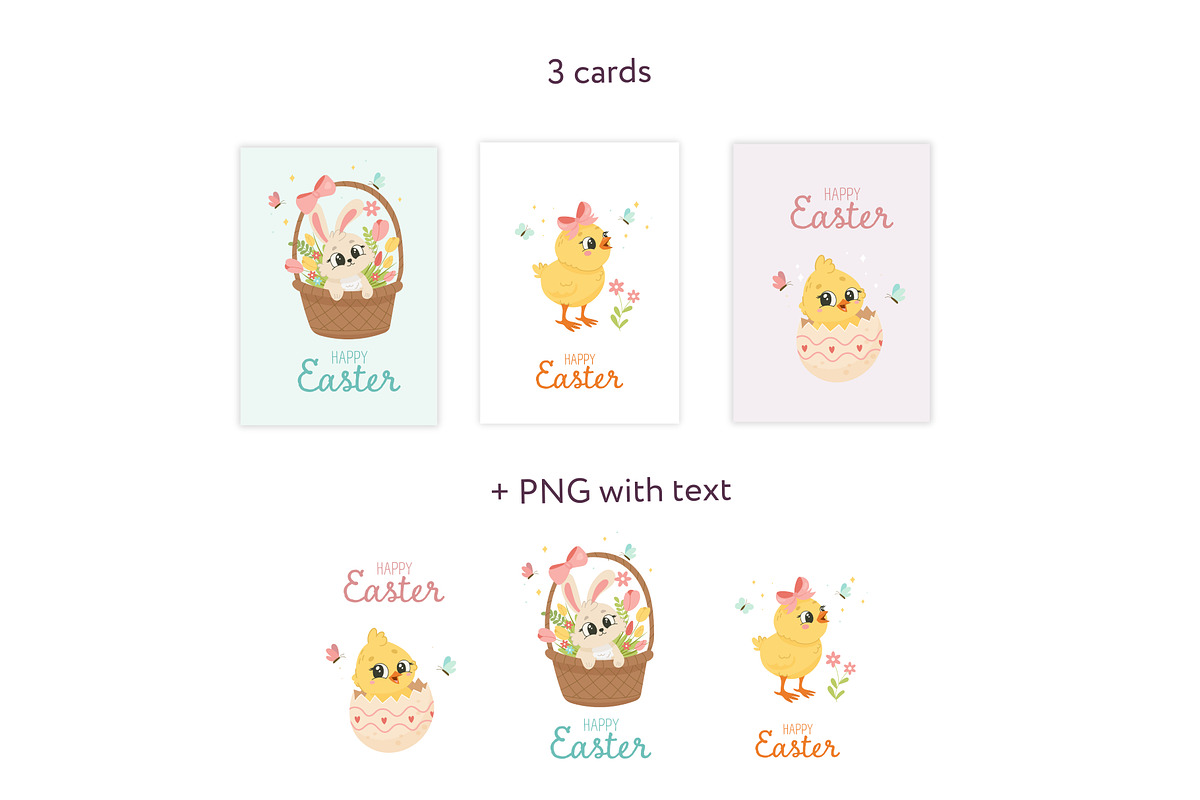 Cute Easter Clipart, a Seasonal Illustration by Bielousova Art (Photo 4 of 6)