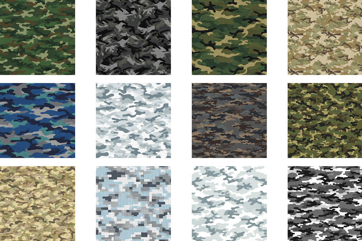 Camouflage Seamless Papers, a Pattern Graphic by Wow Magic