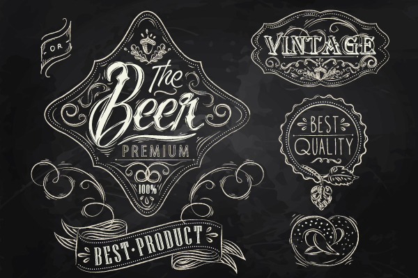 Vintage Beer Elements, An Illustration By Anna