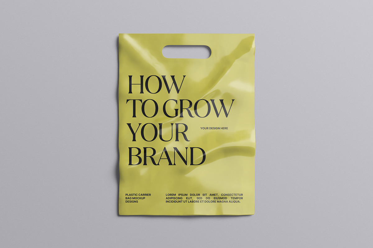 Plastic Carrier Bag Mockup, a Packaging Mockup by Riel Concept (Photo 5 of 5)