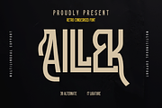 Aillek | Retro Condensed Font, a Sans Serif Font by twinstd (Thumbnail 1 of 13)