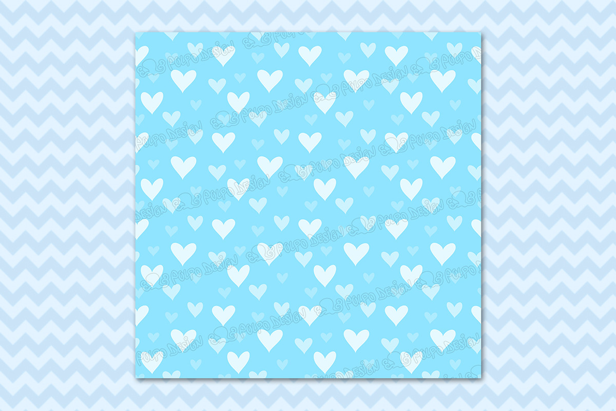 Pastel Hearts digital paper, a Pattern Graphic by PolpoDesign