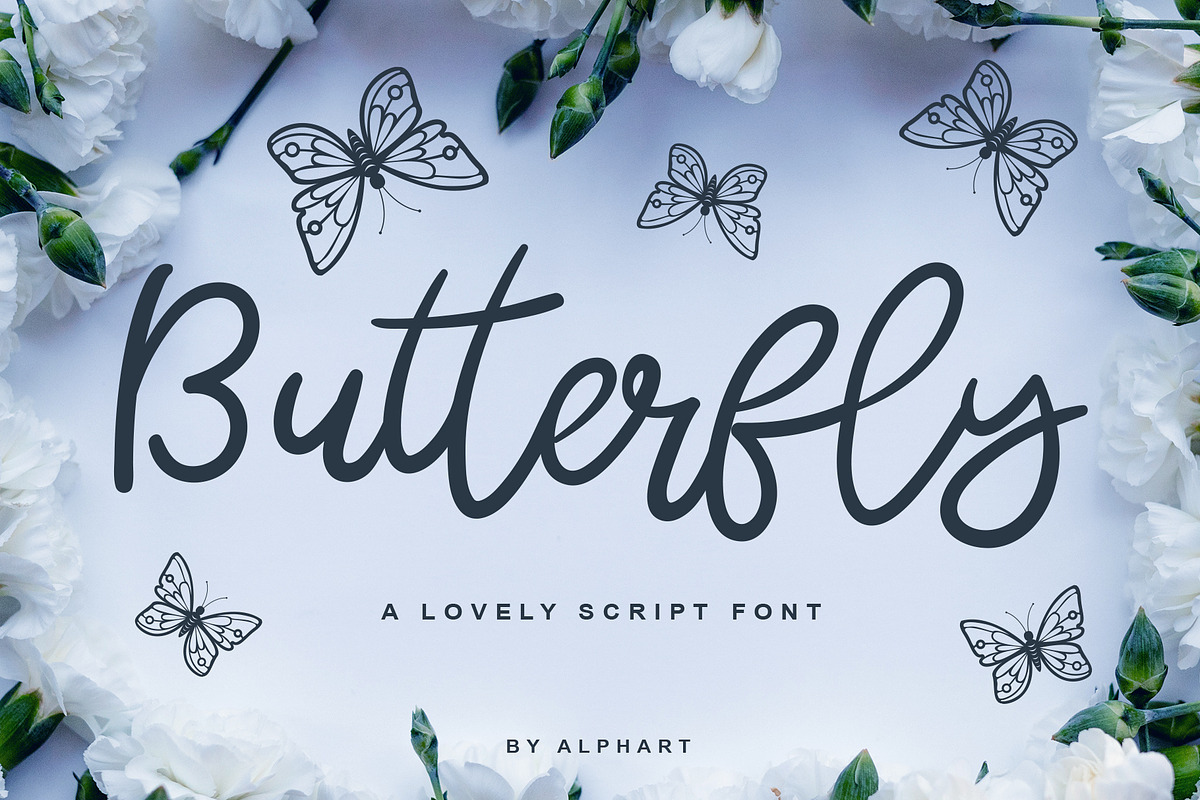 Butterfly a lovely script font