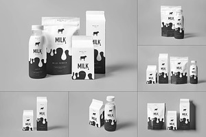 Milk Mock-up, a Packaging Mockup by zippypixelstudio