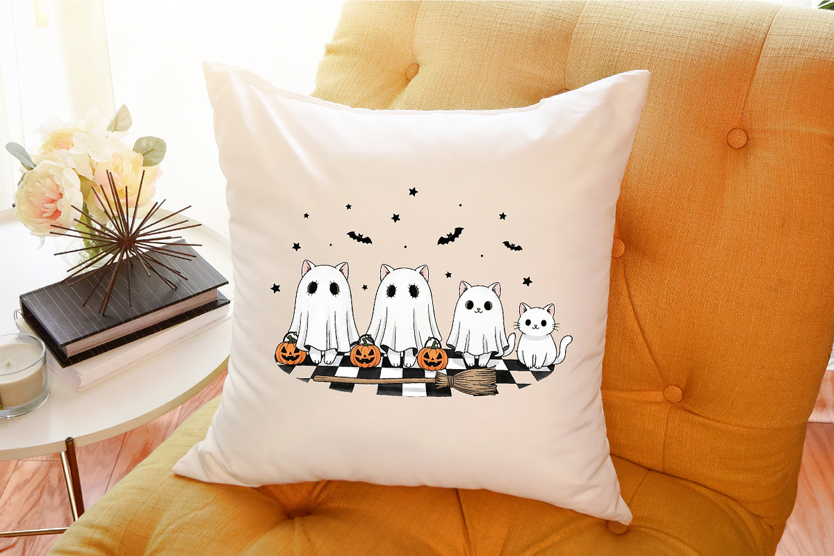 Ghost Spooky Cat Pumpkin Halloween P, an Illustration by Sublimation Artist (Photo 9 of 9)