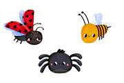 Cute Bugs Clipart, Hand Drawn, an Object Graphic by the_myro (Thumbnail 3 of 6)