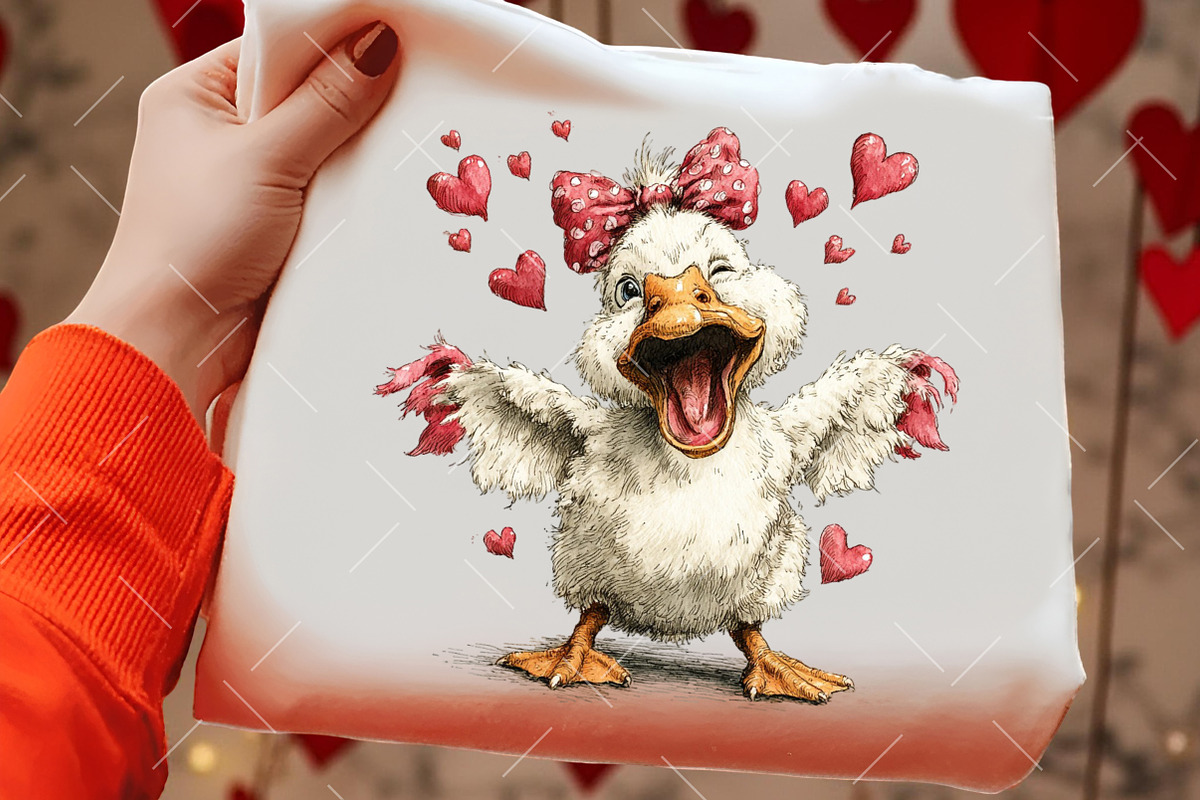 Valentine Goose Clipart, an Illustration by OK Design (Photo 4 of 6)
