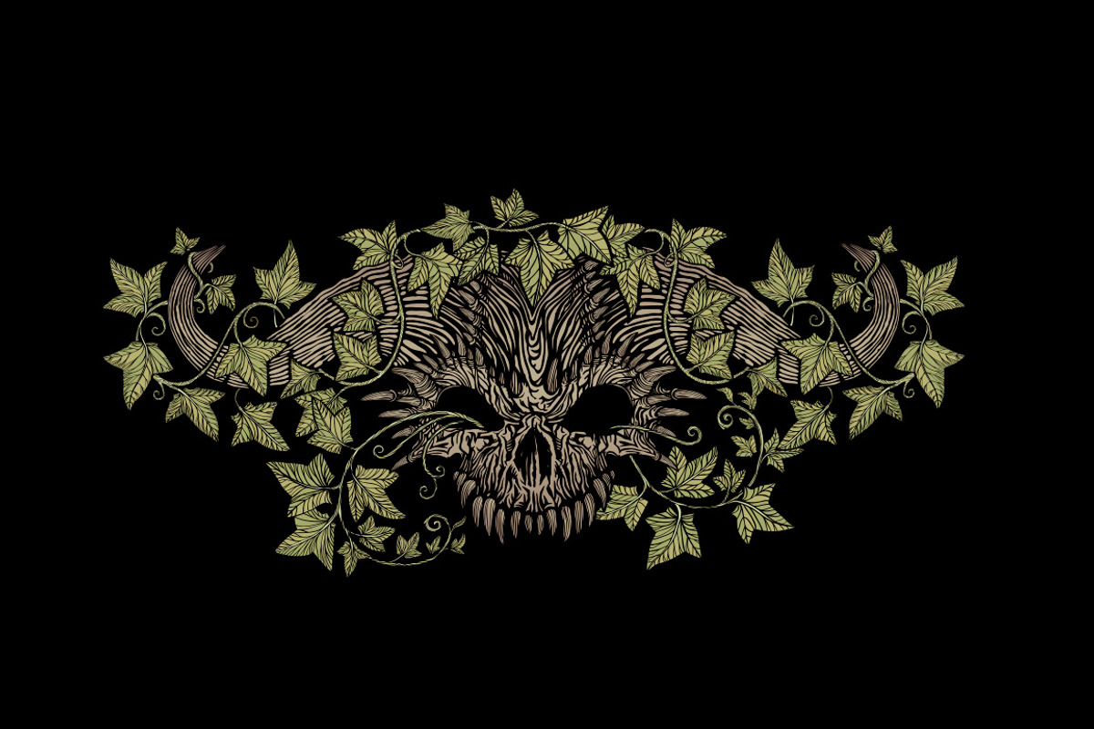 Monster skull with horns, a Decorative Illustration by Bakhtiozin art graphic (Photo 1 of 3)