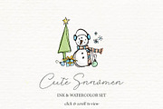 Build Your Own Cute Snowmen, an Illustration by Chelsea Bromley (Thumbnail 3 of 6)