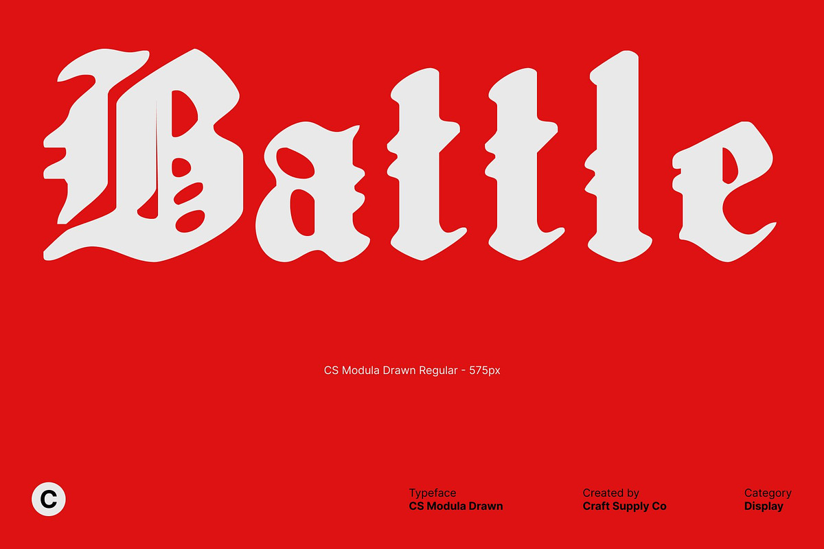 CS Modula Drawn, a Blackletter Font by Craft Supply Co. (Photo 2 of 8)