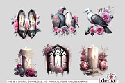 Victorian Gothic Wedding #2 Cliparts, a Seasonal Illustration by EdeniaArtStudio (Thumbnail 6 of 9)