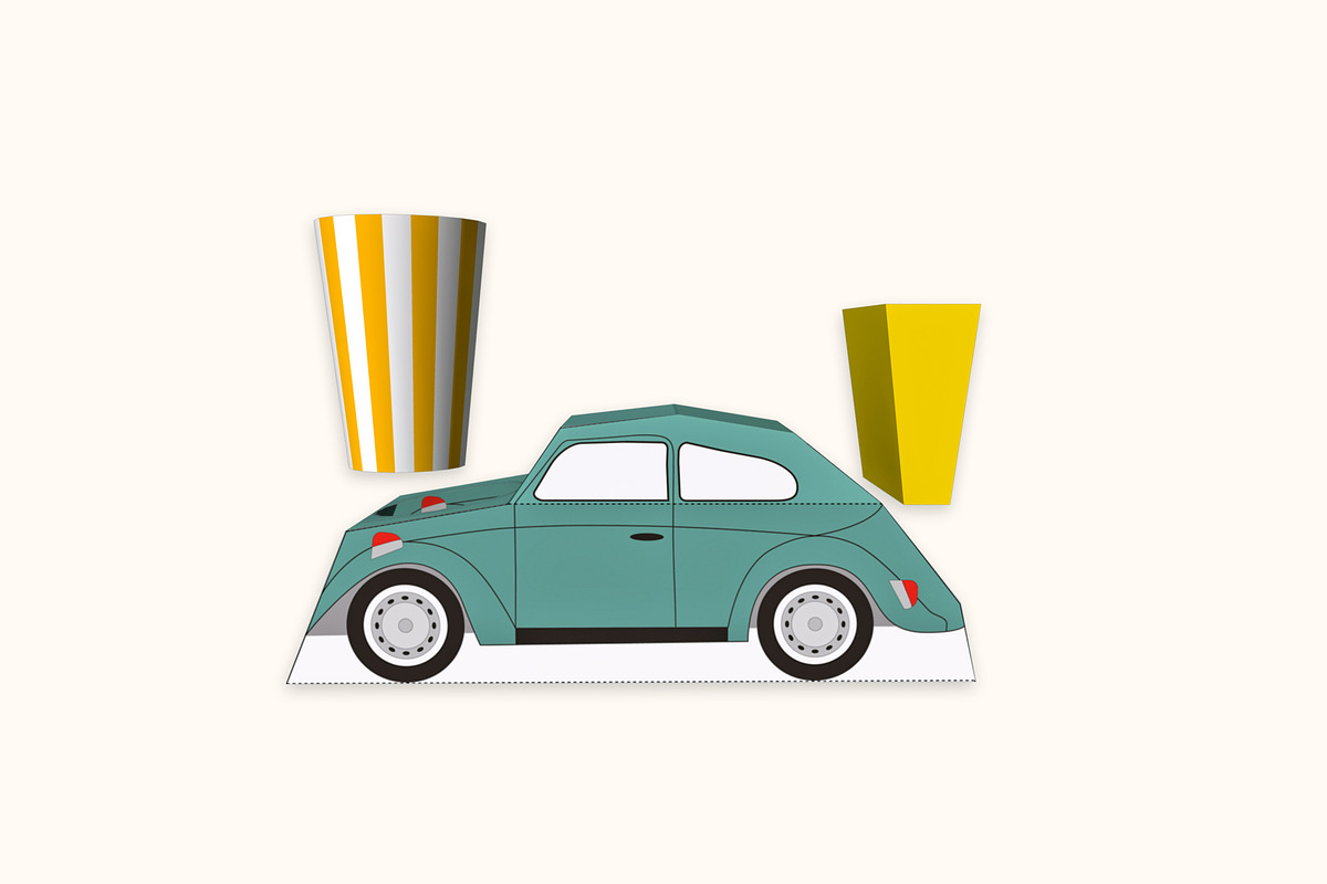 Car food box - 3dpapercraft, a Print Template by PAPER amaze (Photo 6 of 6)