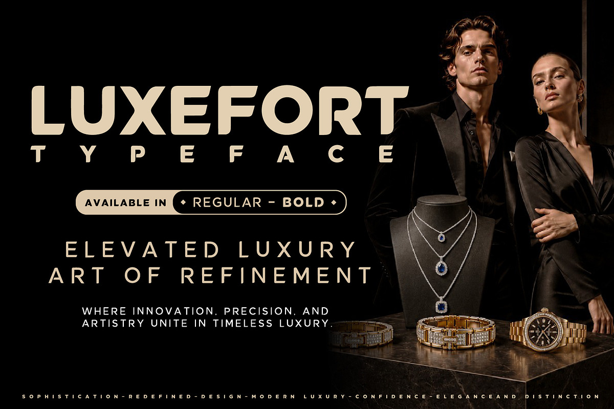 LUXEFORT – Luxury Premium Typeface, a Sans Serif Font by HypeWorksCo (Photo 1 of 7)