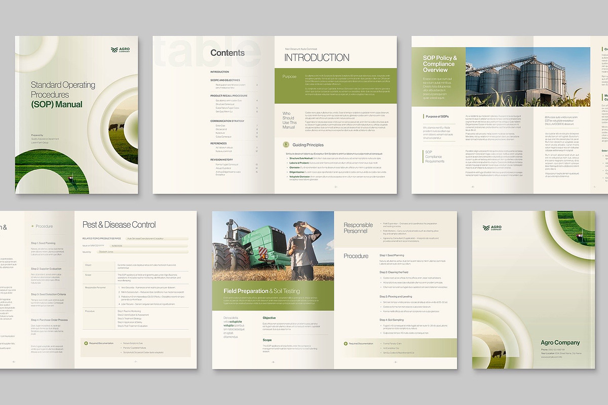 SOP Manual Brochure Template preview 2