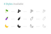 55 Fruit and Vegetable icons, an Outline Icon by WORAKAMON Design Studio (Thumbnail 7 of 8)