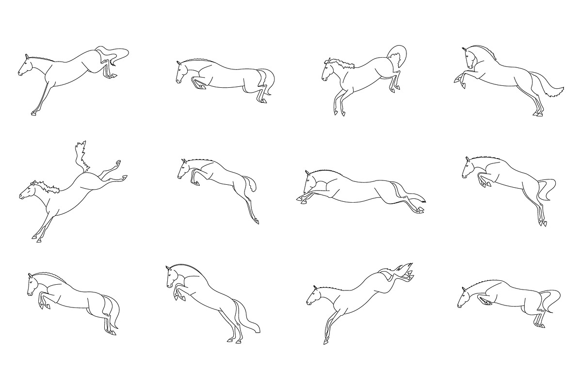Free Jumping Horses, an Animal Illustration by Naurider (Photo 3 of 4)