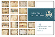 Medieval Grunge Illustrations Paper, an Illustration by NiiiNArt (Thumbnail 4 of 8)
