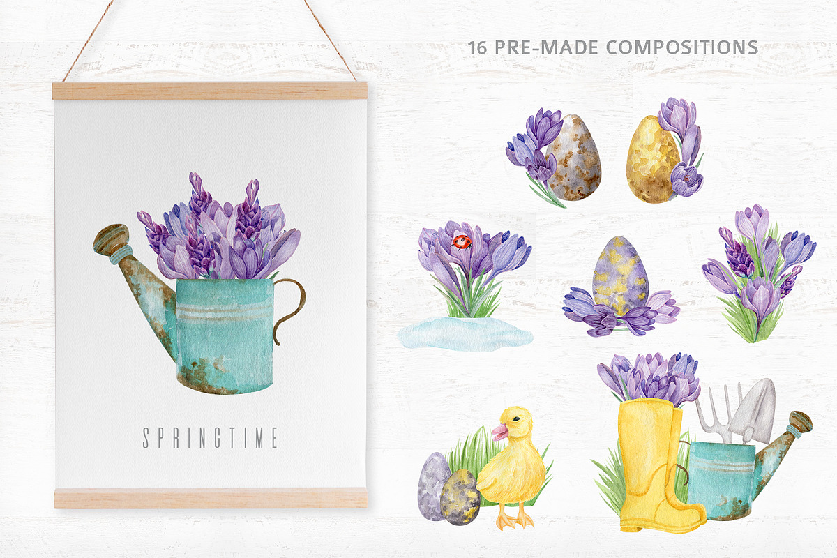 Crocus Clipart Collection, an Object Graphic by Kate Galunga Artstore (Photo 5 of 7)