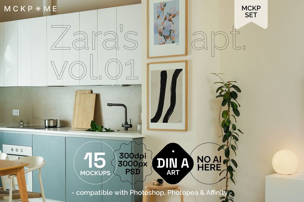 Zara's Apt.vol.01: interior mockups, a Merchandise Mockup by MCKP*ME (Photo 1 of 19)