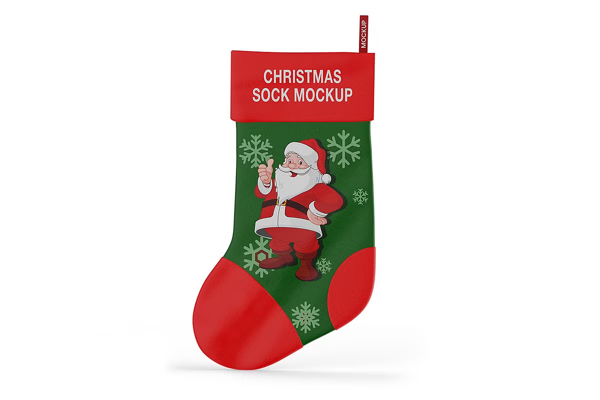 Christmas Stocking Mockup, a Product Mockup by mockupbuys (Photo 3 of 3)
