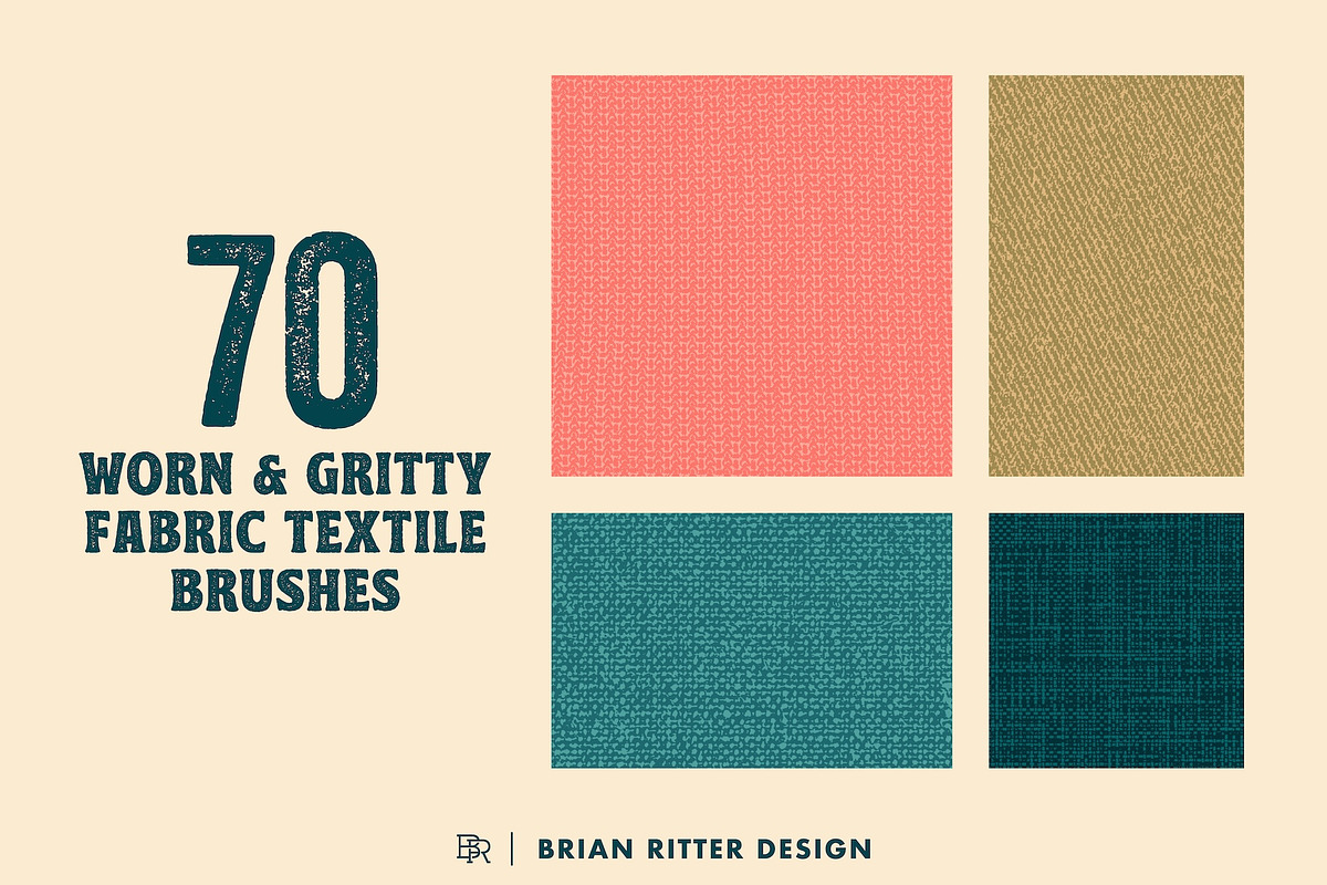 Distressed Textile Procreate Brushes, a Brush Add-On by Brian Ritter Design (Photo 2 of 9)