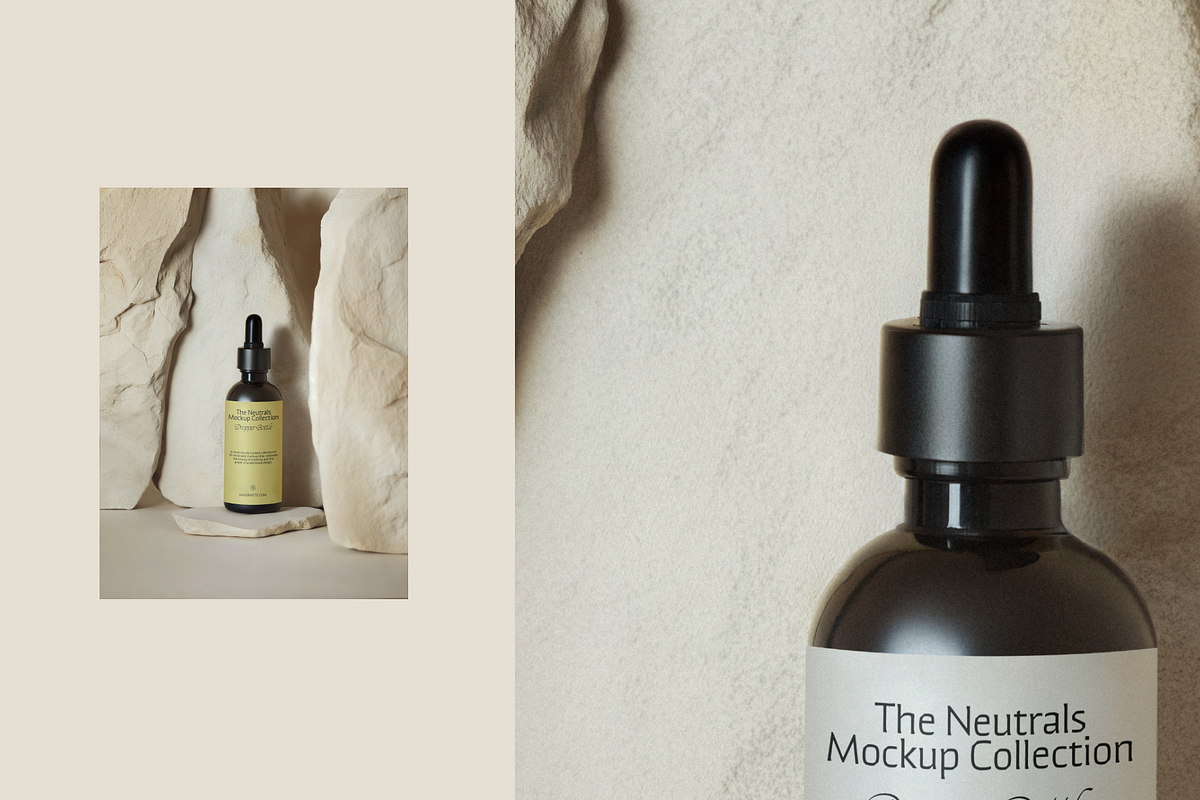 The Neutrals 09 : Raw Stone Dropper, a Packaging Mockup by Made by Attic (Photo 3 of 4)
