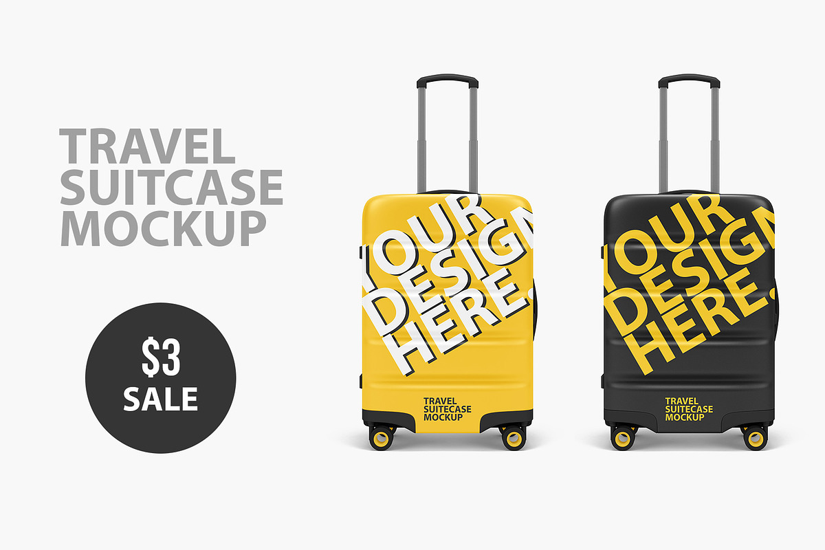 Travel Suitcase PSD Mockup, a Product Mockup by GreatFruit (Photo 1 of 6)