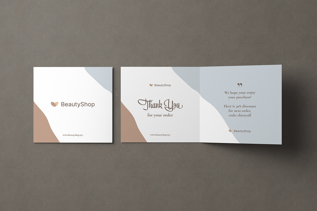 Square Invitation and Greeting Card, a Print Template by artimasa (Photo 4 of 7)