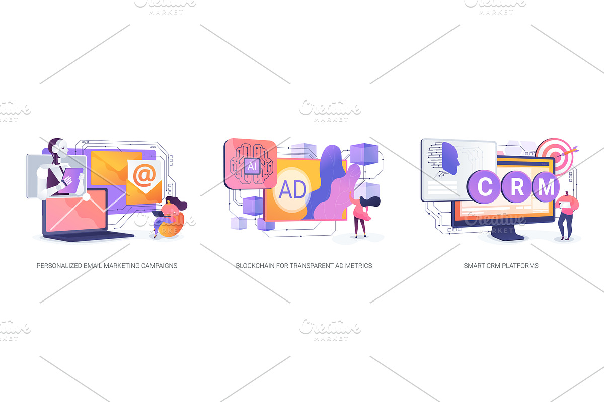 AI and Blockchain for Marketing, a Technology Illustration by Visual Generation