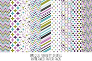 Teal & Purple Pattern Paper, a Pattern Graphic by Angie Sandy (Thumbnail 1 of 2)