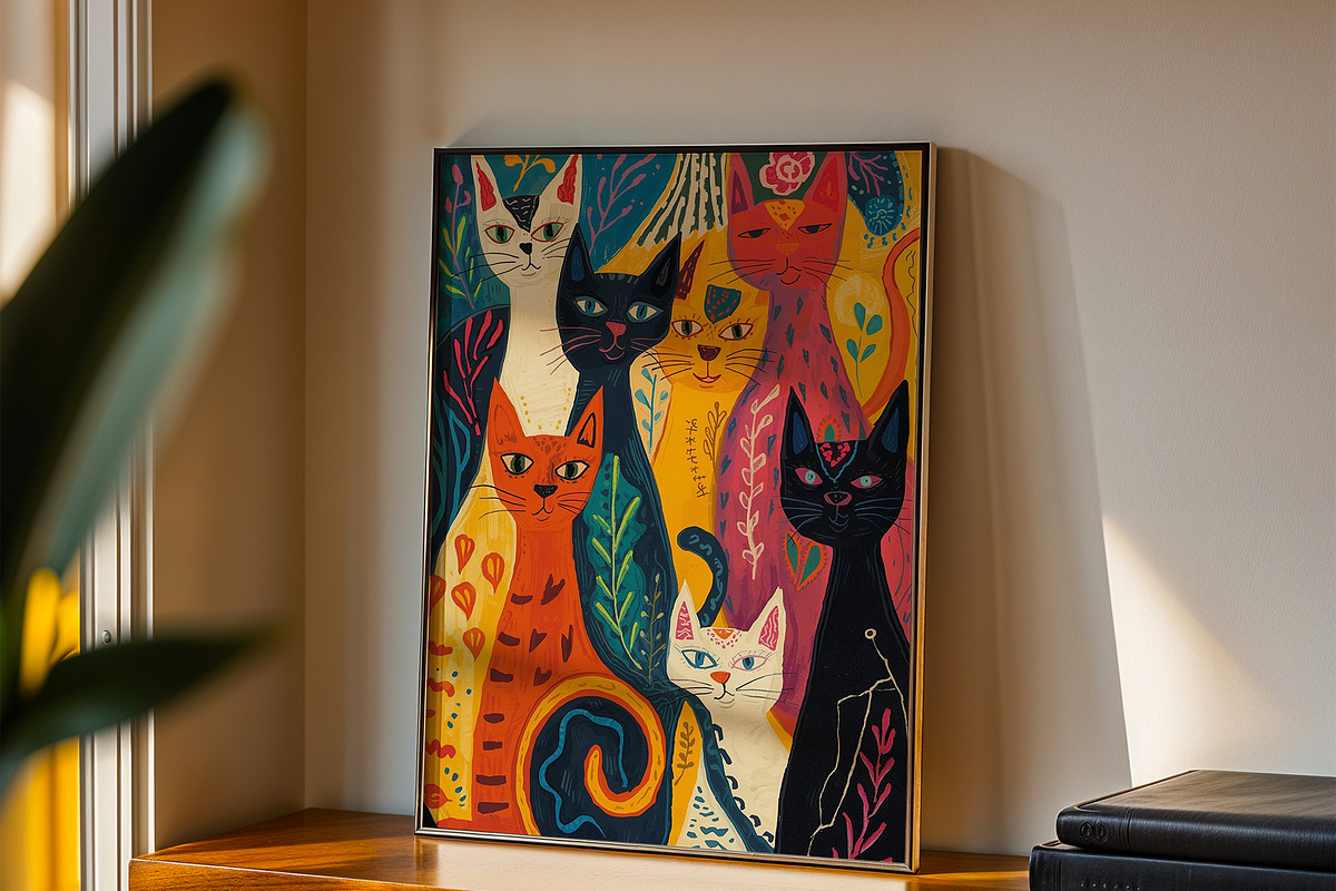 Henri Matisse Cat Wall Art Print, a Decorative Illustration by elfy creative (Photo 6 of 7)